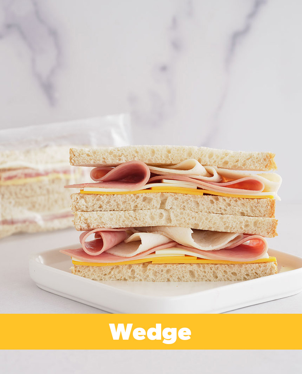 Chicken, Turkey Ham & 2 Cheese Wedge, WG (IW)