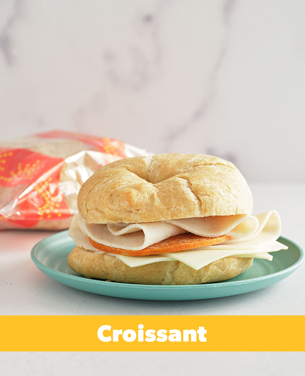 Chicken, Turkey Pepperoni & Cheese on Croissant, WG (IW)