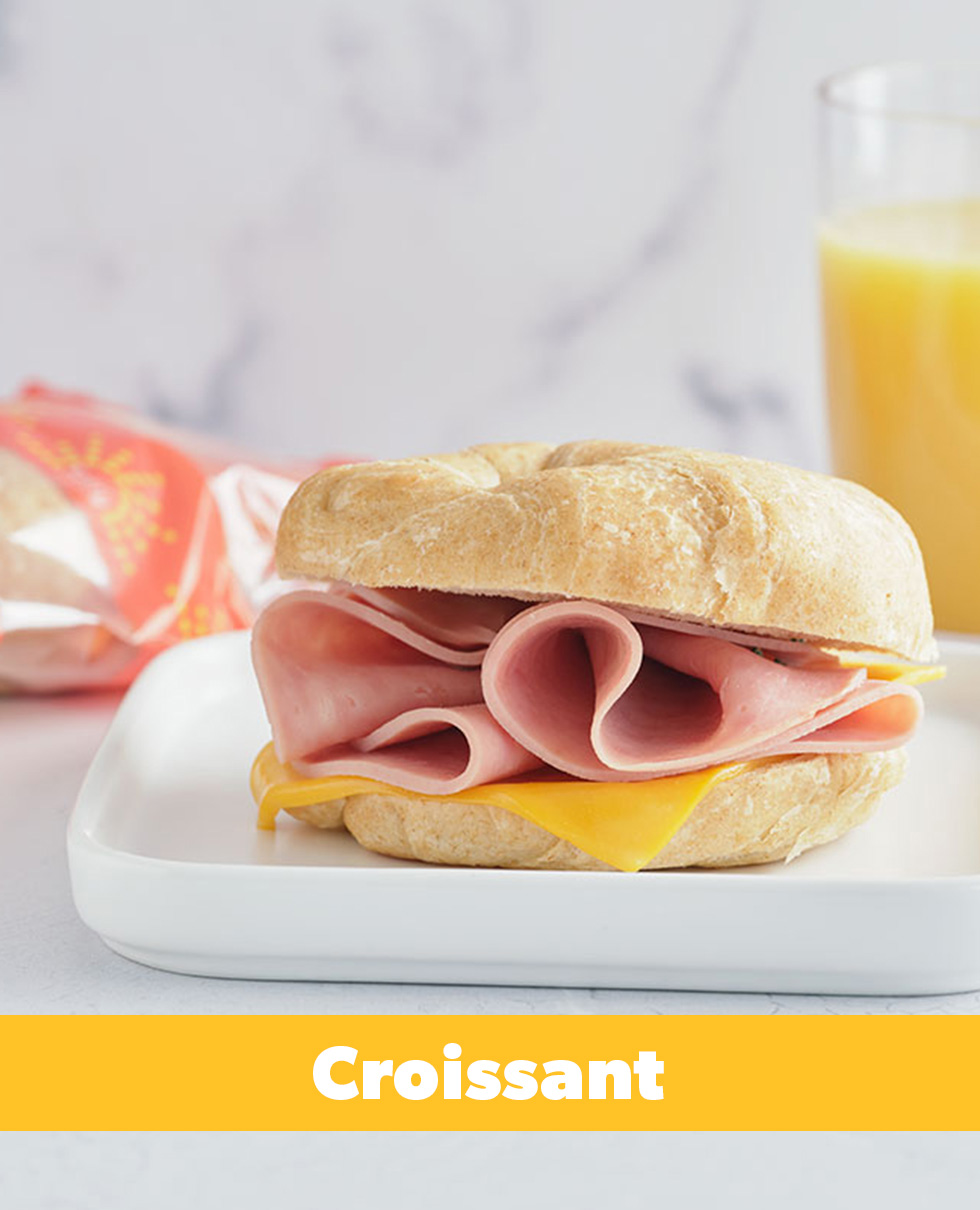 Turkey Ham & Cheese Croissant Melt (2:2), WG (IW)