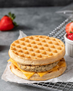 Chicken Sausage & American Cheese Waffle Sandwich, WG (IW)