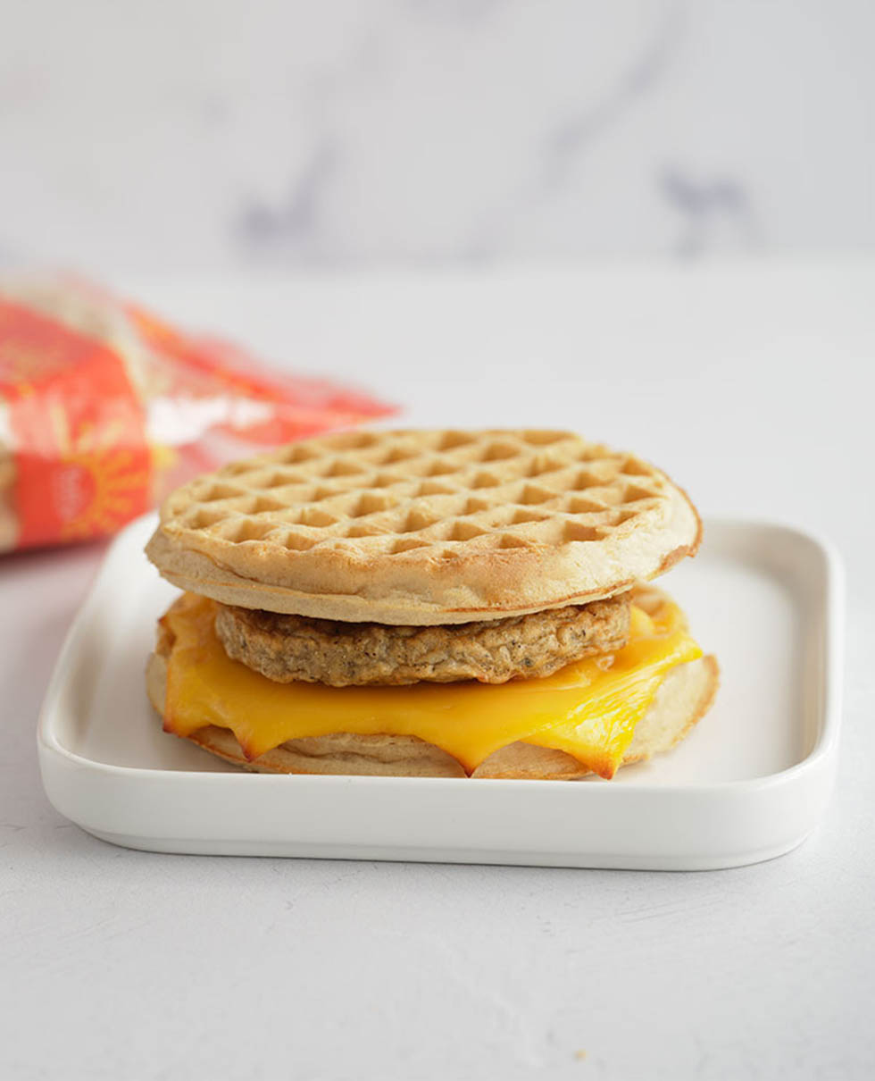 Chicken Sausage & American Cheese Waffle Sandwich, WG (IW)