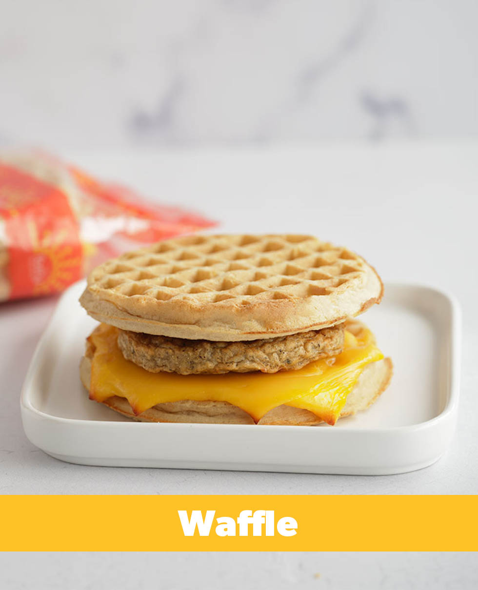Chicken Sausage & American Cheese Waffle Sandwich, WG (IW)