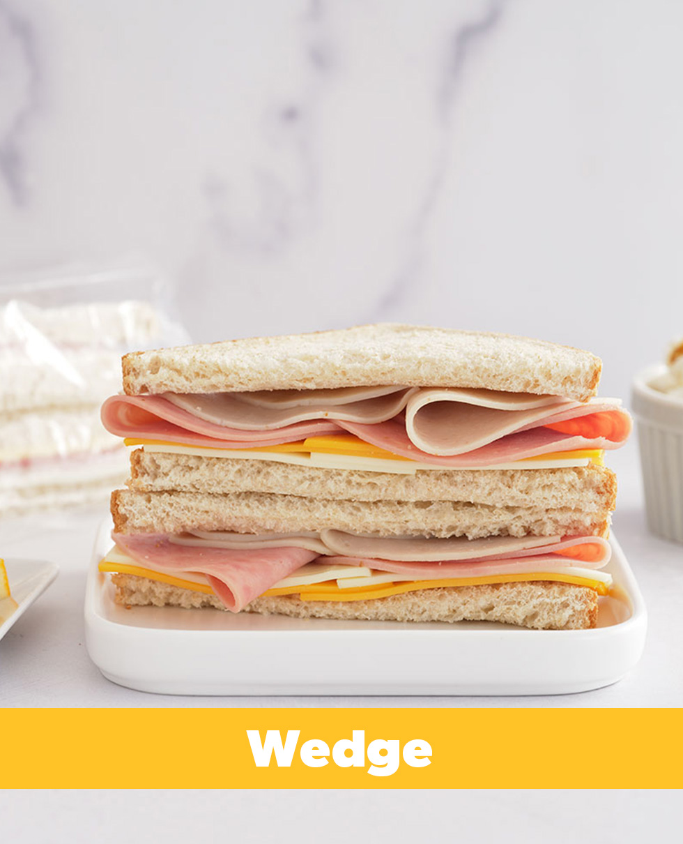 Turkey, Turkey Ham & Cheese Wedge Nitrate/Nitrite Free, WG (IW)