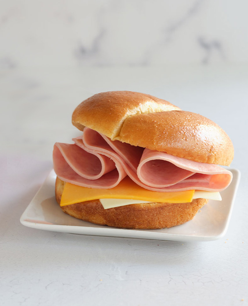 Turkey Ham & 2 Cheese Brioche, WG (Bulk)