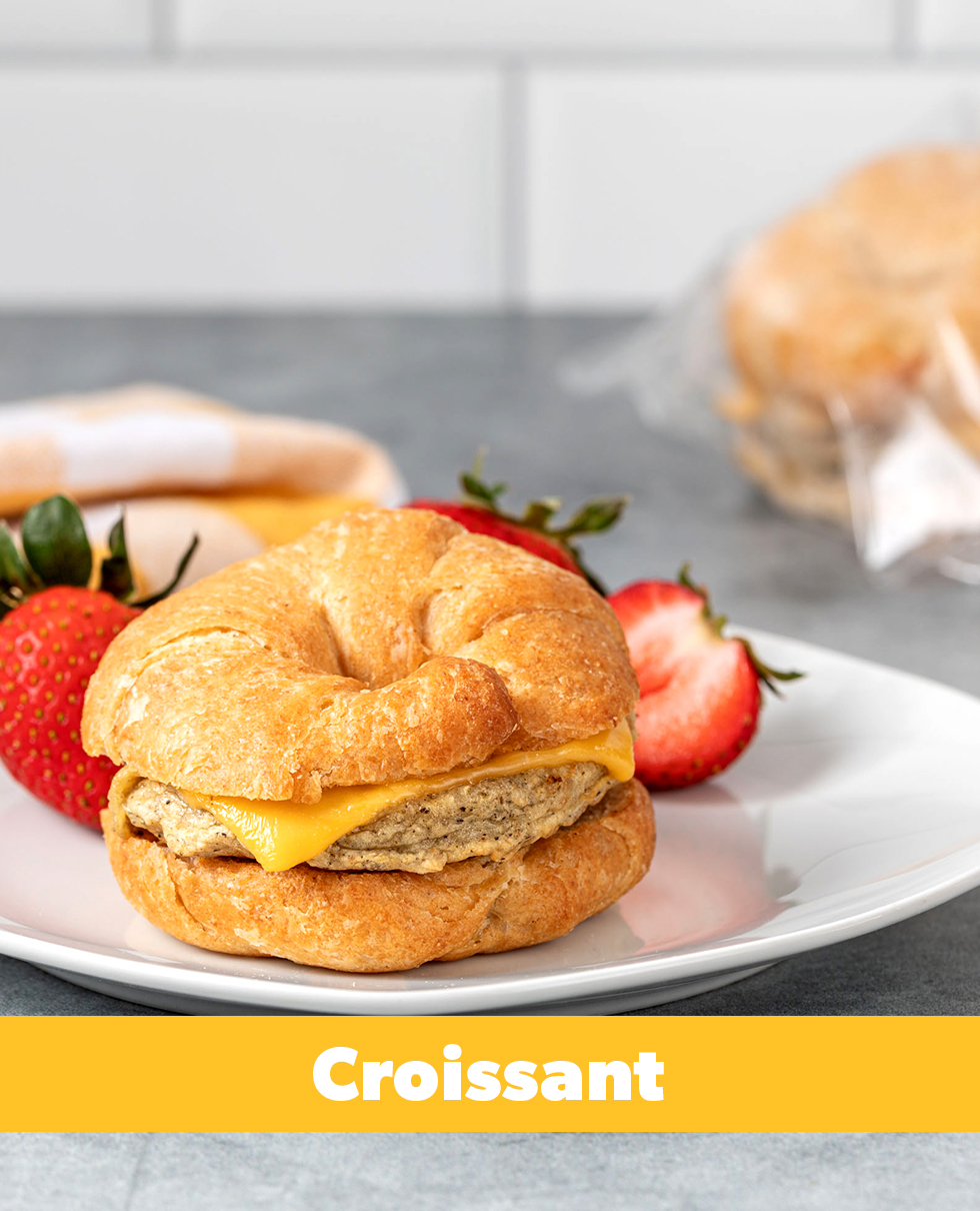 Chicken Sausage Patty & Cheese Croissant, WG (IW)