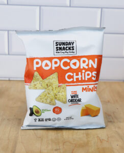 Sunday Snacks® Popcorn Chips – Plant-Based White Cheddar 