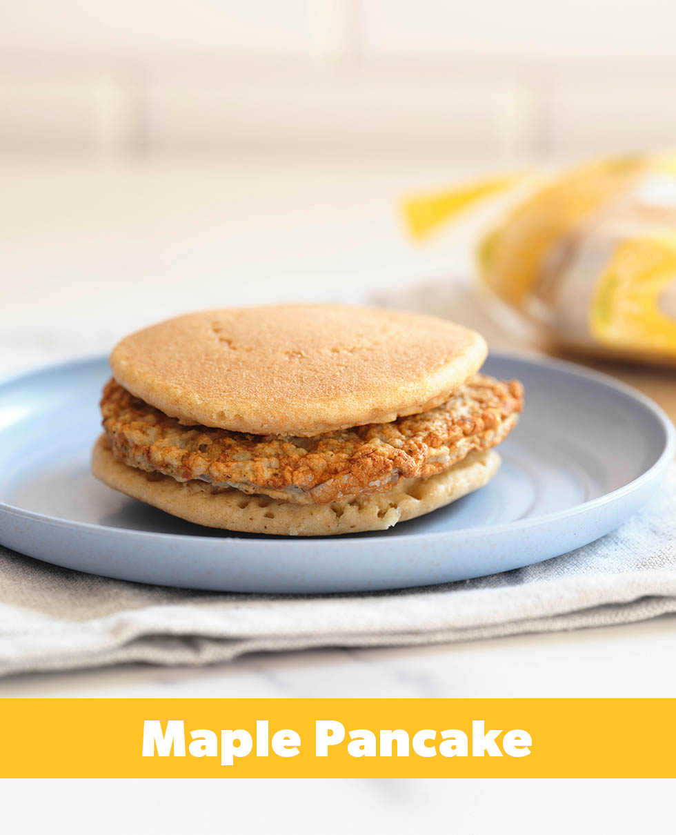 Chicken Sausage Patty on WG Maple Pancake Sandwich, WG (IW)