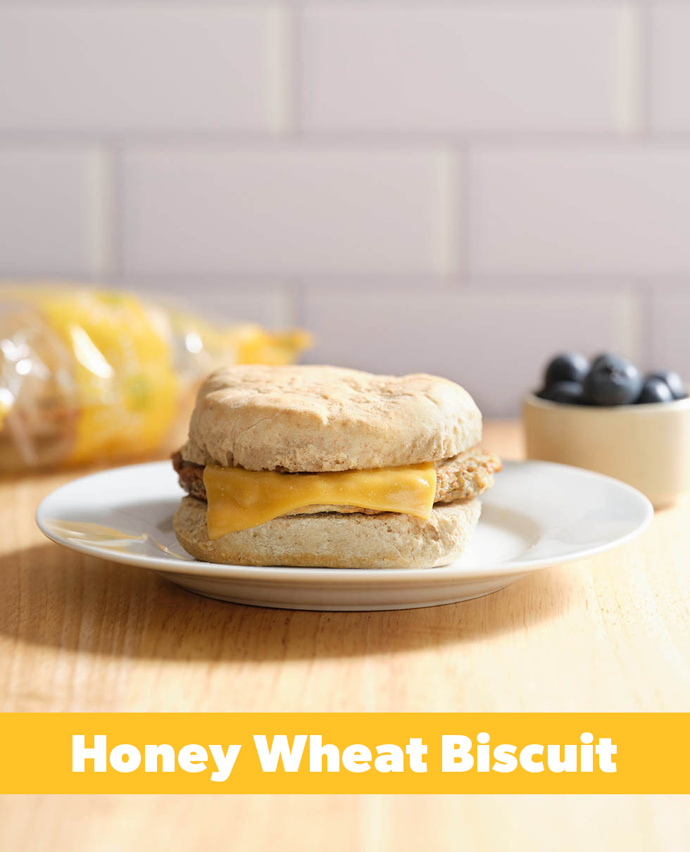 Chicken Sausage Patty & Cheese on Honey Wheat Biscuit, WG (IW)