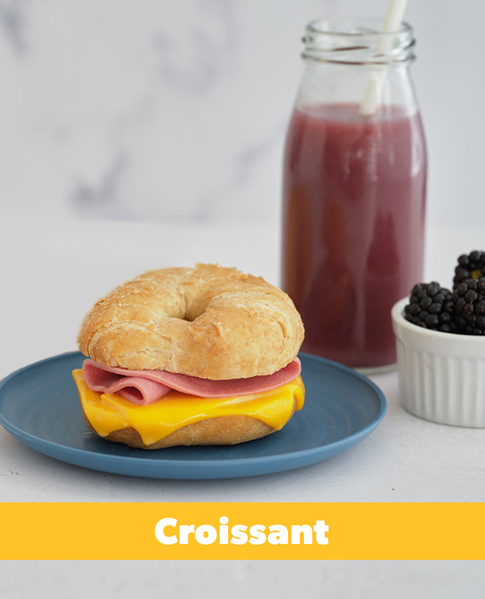 Turkey Ham & Cheese Croissant Melt (1:1), WG (Bulk)