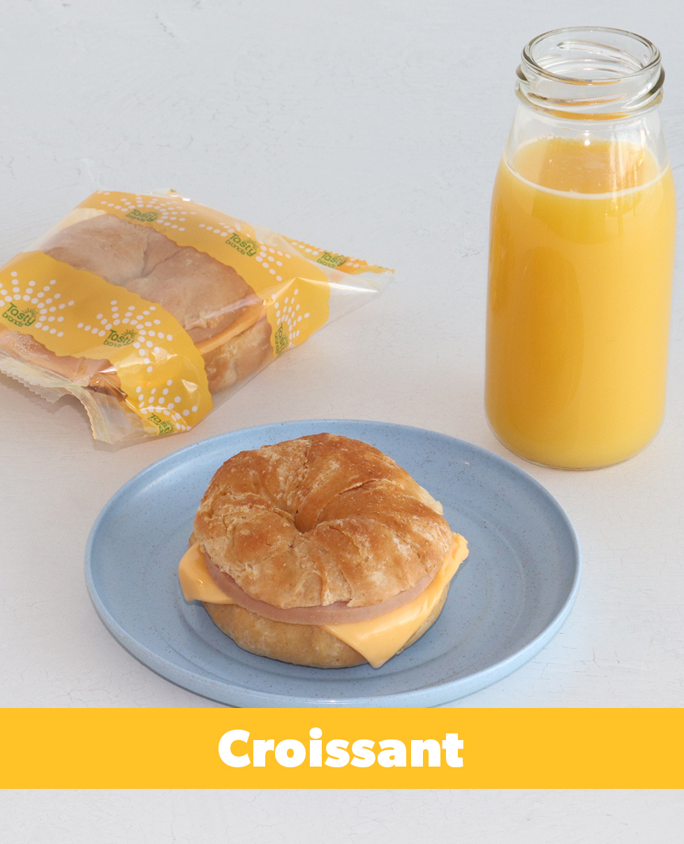 Turkey Canadian Bacon & Cheese on a Croissant, WG (IW)